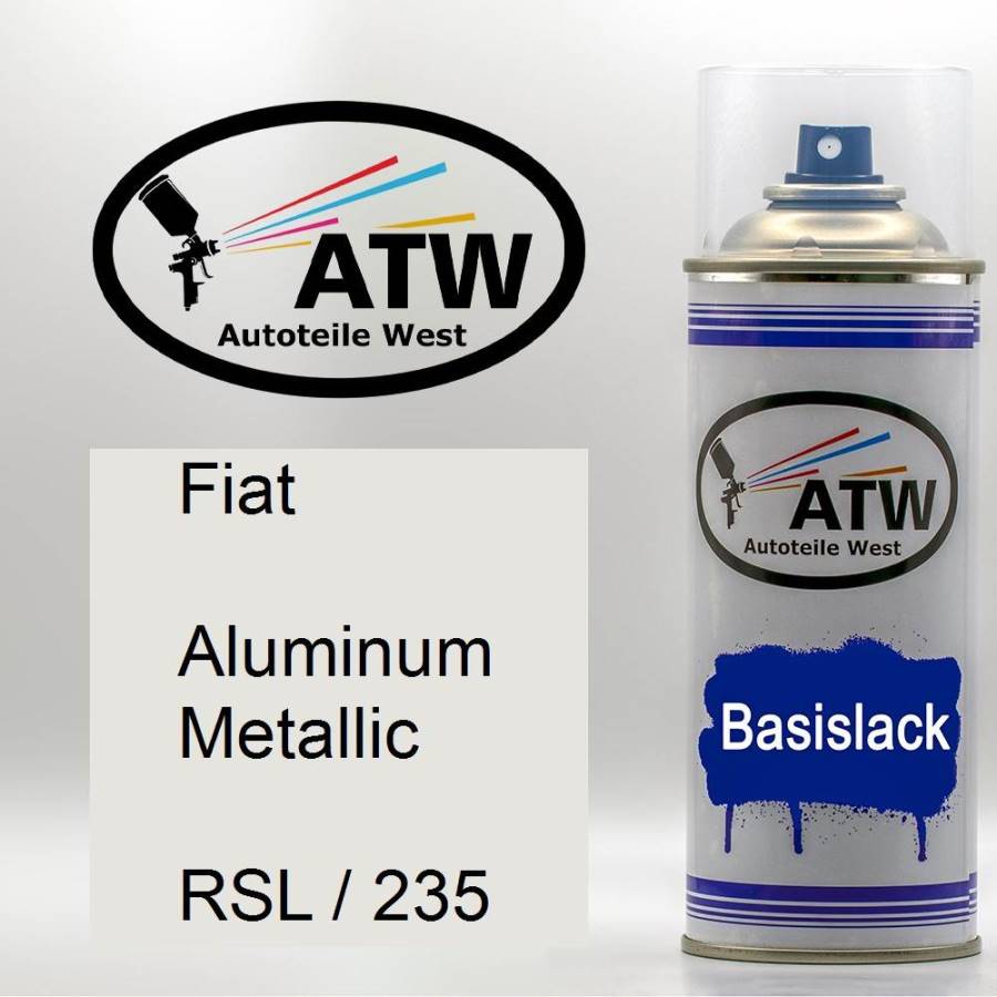 Fiat, Aluminum Metallic, RSL / 235: 400ml Sprühdose, von ATW Autoteile West.